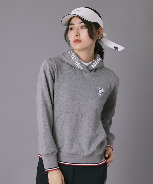 adabat（アダバット）の「【ADABAT NAVY】UVポンチプルオーバーフーディ（パーカー・レディース・グレー/ホワイト/ネイビー・42/40/38）」の2枚目の写真