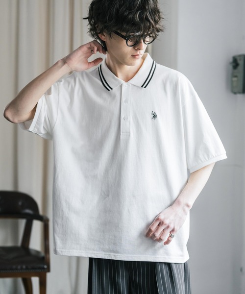 Новый цвет U.S. POLO ASSN. лимитированная коллаб оверсайз футболка с логотипом U.S. POLO ASSN. — поло с вышивкой