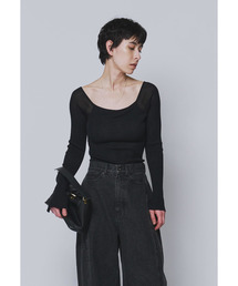 NICENICE MOMENT（ナイスナイスモーメント）の「＜NICENICE MOMENT（ナイスナイス モーメント）＞オープンショルダーロングスリーブ（Tシャツ/カットソー）」