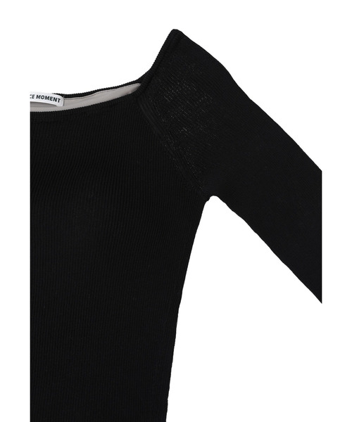 NICENICE MOMENT(ナイスナイスモーメント)の「<NICENICE MOMENT(ナイスナイス モーメント)>オープンショルダーロングスリーブ(Tシャツ/カットソー・レディース・ブラック系その他3・M)」の9枚目の写真