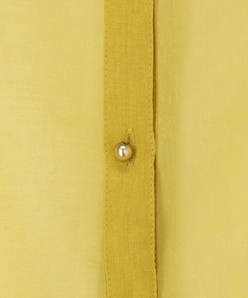 MICO COULIER（ミコクリエ）の「シアーリネンライク配色後ろリボンシャツ（シャツ/ブラウス・レディース・マスタード/ブルー/ベビーピンク・38）」の14枚目の写真