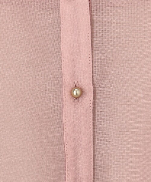 MICO COULIER（ミコクリエ）の「シアーリネンライク配色後ろリボンシャツ（シャツ/ブラウス・レディース・マスタード/ブルー/ベビーピンク・38）」の22枚目の写真