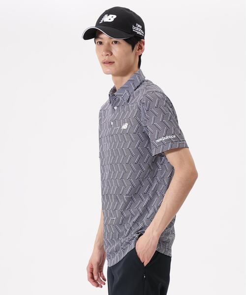 New Balance Golf(ニューバランスゴルフ)の「【new balance golf】ジオメトリック柄 半袖 カラーシャツ (MENS)(ポロシャツ・メンズ・グレー系その他/ブラック・X-LARGE/MEDIUM/LARGE)」の3枚目の写真