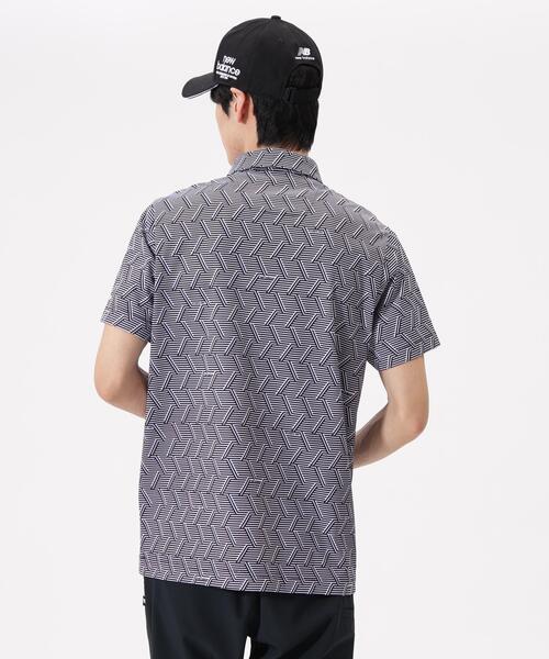 New Balance Golf(ニューバランスゴルフ)の「【new balance golf】ジオメトリック柄 半袖 カラーシャツ (MENS)(ポロシャツ・メンズ・グレー系その他/ブラック・X-LARGE/MEDIUM/LARGE)」の4枚目の写真