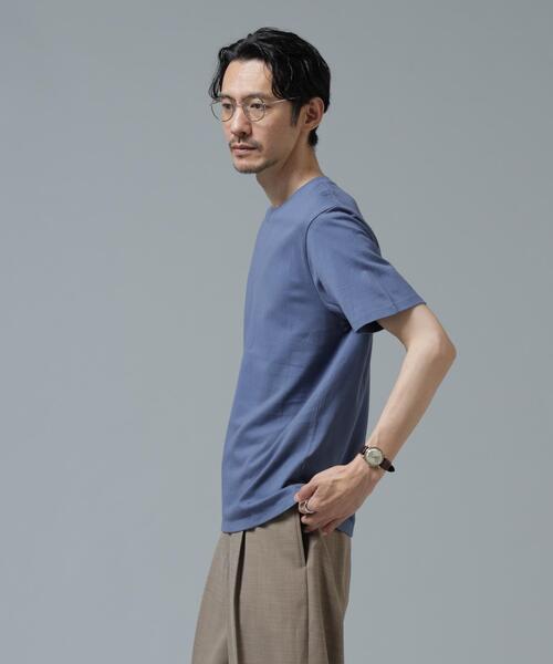 NANO universe(ナノユニバース)の「Anti Soaked(R) 汗染み防止 ミドルウェイト 7.1oz レギュラーシルエットTシャツ(Tシャツ/カットソー・メンズ・トップグレー/ブルー/ブラック/ホワイト・XS/S/M/L/XL/XXL)」の6枚目の写真