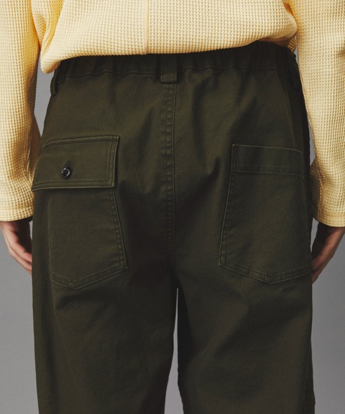 PUBLIC TOKYO（パブリックトウキョウ）の「コットンサージベイカーパンツ /春服/ワイド（カーゴパンツ・メンズ・カーキ/ネイビー・2/1）」の12枚目の写真