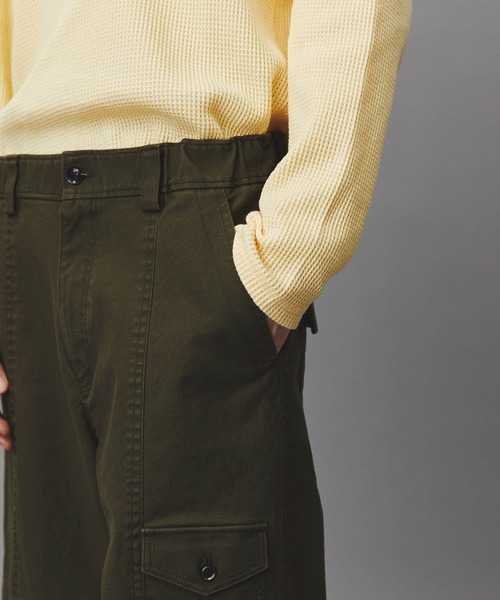 PUBLIC TOKYO（パブリックトウキョウ）の「コットンサージベイカーパンツ /春服/ワイド（カーゴパンツ・メンズ・カーキ/ネイビー・2/1）」の10枚目の写真