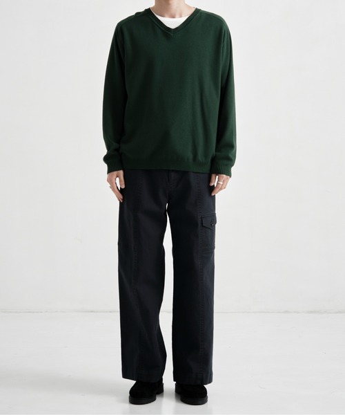 PUBLIC TOKYO(パブリックトウキョウ)の「コットンサージベイカーパンツ /春服/ワイド(カーゴパンツ・メンズ・カーキ/ネイビー・2/1)」の9枚目の写真