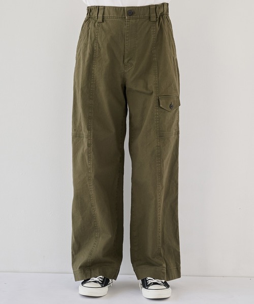 PUBLIC TOKYO(パブリックトウキョウ)の「コットンサージベイカーパンツ /春服/ワイド(カーゴパンツ・メンズ・カーキ/ネイビー・2/1)」の11枚目の写真