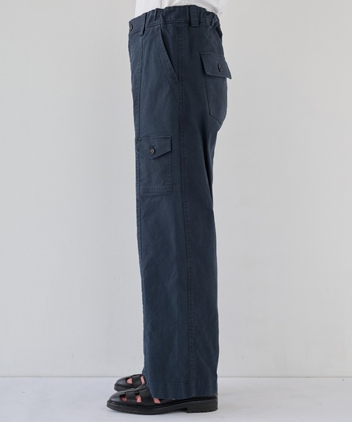 PUBLIC TOKYO(パブリックトウキョウ)の「コットンサージベイカーパンツ /春服/ワイド(カーゴパンツ・メンズ・カーキ/ネイビー・2/1)」の18枚目の写真
