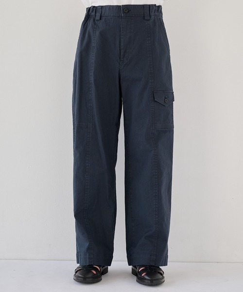 PUBLIC TOKYO(パブリックトウキョウ)の「コットンサージベイカーパンツ /春服/ワイド(カーゴパンツ・メンズ・カーキ/ネイビー・2/1)」の19枚目の写真