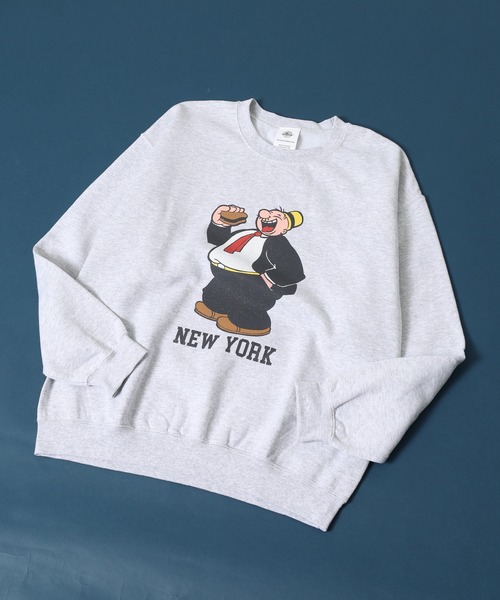 Goodwear(グッドウェア)の「POPEYE PT CREW SWEAT スウェットトレーナー(スウェット・メンズ・ホワイト系/ライトグレー系/サックスブルー系/ライトグレー/ホワイト系その他/オレンジ系/ホワイト/ライトブルー/オレンジ・M/XL/L)」の5枚目の写真