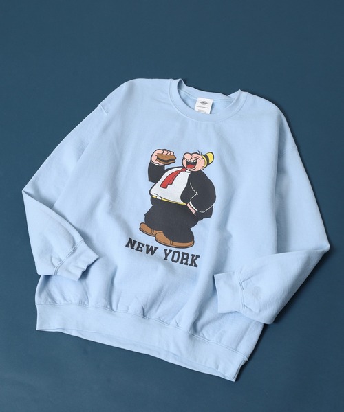 Goodwear(グッドウェア)の「POPEYE PT CREW SWEAT スウェットトレーナー(スウェット・メンズ・ホワイト系/ライトグレー系/サックスブルー系/ライトグレー/ホワイト系その他/オレンジ系/ホワイト/ライトブルー/オレンジ・M/XL/L)」の7枚目の写真