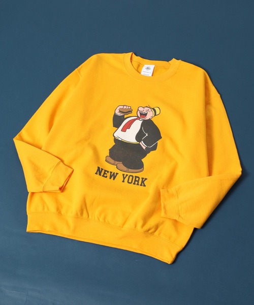 Goodwear(グッドウェア)の「POPEYE PT CREW SWEAT スウェットトレーナー(スウェット・メンズ・ホワイト系/ライトグレー系/サックスブルー系/ライトグレー/ホワイト系その他/オレンジ系/ホワイト/ライトブルー/オレンジ・M/XL/L)」の9枚目の写真