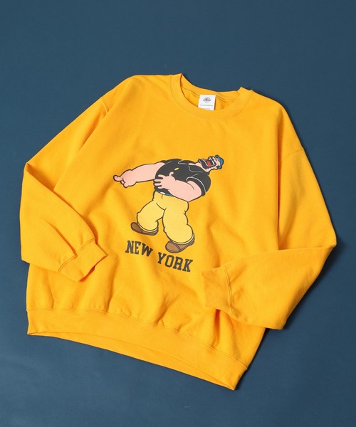 Goodwear(グッドウェア)の「POPEYE PT CREW SWEAT スウェットトレーナー(スウェット・メンズ・ホワイト系/ライトグレー系/サックスブルー系/ライトグレー/ホワイト系その他/オレンジ系/ホワイト/ライトブルー/オレンジ・M/XL/L)」の8枚目の写真