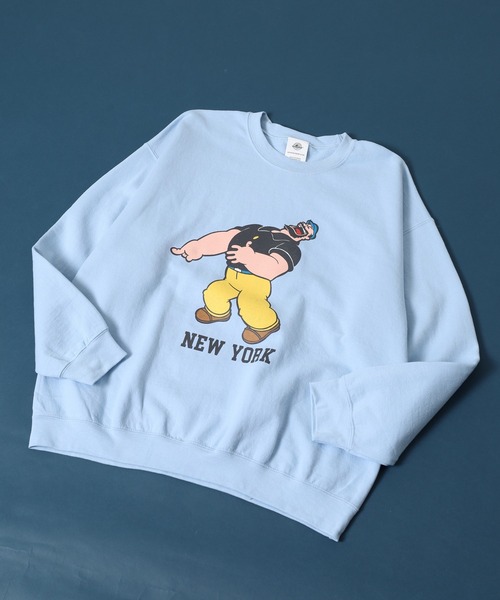 Goodwear(グッドウェア)の「POPEYE PT CREW SWEAT スウェットトレーナー(スウェット・メンズ・ホワイト系/ライトグレー系/サックスブルー系/ライトグレー/ホワイト系その他/オレンジ系/ホワイト/ライトブルー/オレンジ・M/XL/L)」の6枚目の写真