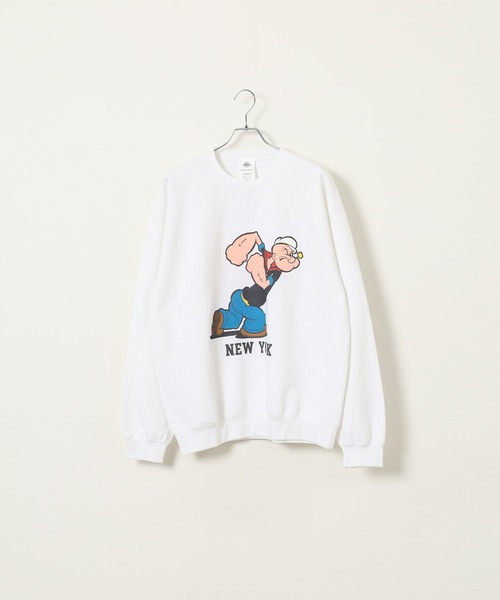Goodwear(グッドウェア)の「POPEYE PT CREW SWEAT スウェットトレーナー(スウェット・メンズ・ホワイト系/ライトグレー系/サックスブルー系/ライトグレー/ホワイト系その他/オレンジ系/ホワイト/ライトブルー/オレンジ・M/XL/L)」の12枚目の写真