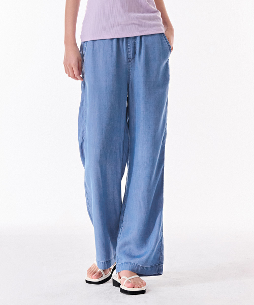 CHASECULT(チェイスカルト)の「レディースフルバンディングワイドデニムパンツ-DBRG2376C0N(デニムパンツ・レディース・ブルー・64/67/70/74)」の6枚目の写真