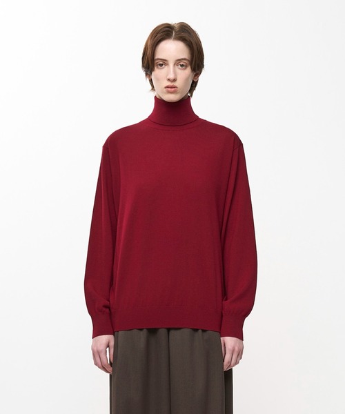 Juha（ユハ）の「STRUCTURED TURTLENECK KNIT（ニット/セーター・メンズ・ネイビー/レッド/ブラウン/ブラック・4/3）」の4枚目の写真