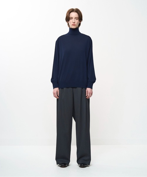 Juha（ユハ）の「STRUCTURED TURTLENECK KNIT（ニット/セーター・メンズ・ネイビー/レッド/ブラウン/ブラック・4/3）」の12枚目の写真