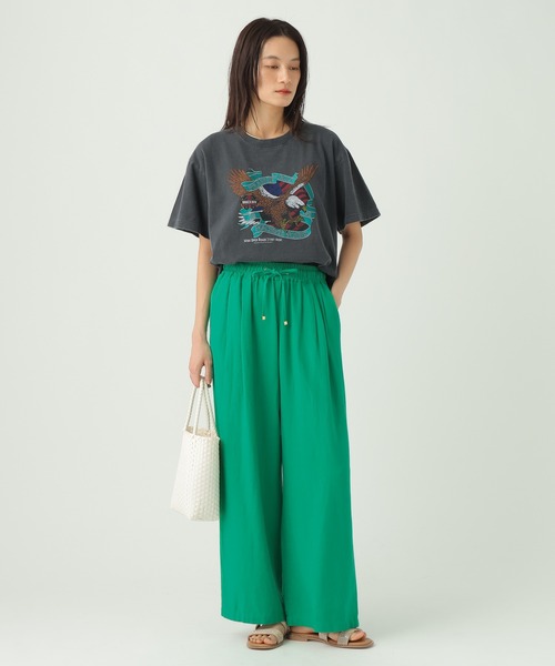 Elura（エルーラ）の「リネンブレンドワイドパンツ＜低身長サイズあり＞/659648（その他パンツ・レディース・グリーン/チャコールグレー/ライトピンク/ブラウン・FREE(S)/MEDIUM/LARGE/SMALL）」の16枚目の写真