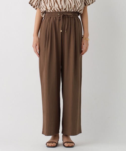 Elura（エルーラ）の「リネンブレンドワイドパンツ＜低身長サイズあり＞/659648（その他パンツ・レディース・グリーン/チャコールグレー/ライトピンク/ブラウン・FREE(S)/MEDIUM/LARGE/SMALL）」の20枚目の写真