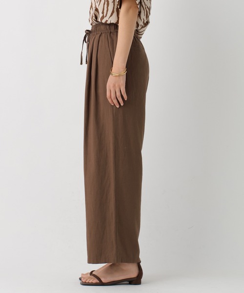 Elura（エルーラ）の「リネンブレンドワイドパンツ＜低身長サイズあり＞/659648（その他パンツ・レディース・グリーン/チャコールグレー/ライトピンク/ブラウン・FREE(S)/MEDIUM/LARGE/SMALL）」の21枚目の写真