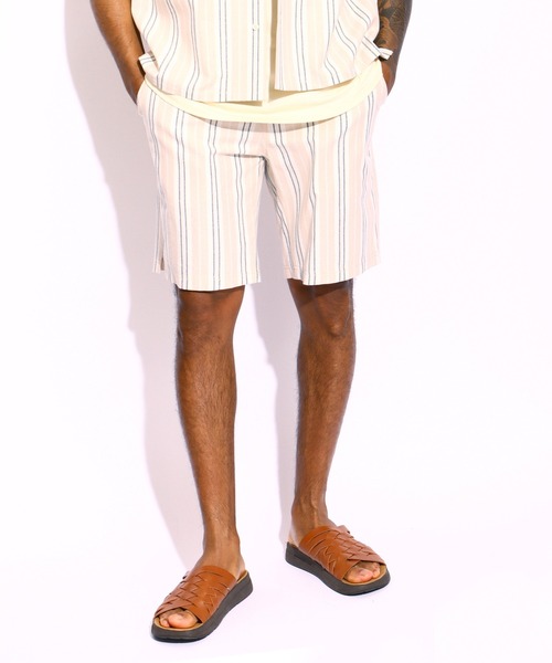 ROTAR（ローター）の「Native Stripes Easy Shorts（チノパンツ・メンズ・ブルー/ピンク/ブラック・MEDIUM/LARGE/X-LARGE）」の3枚目の写真