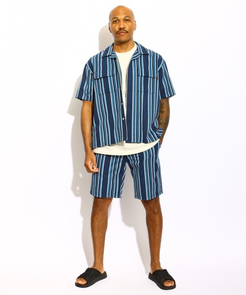 ROTAR（ローター）の「Native Stripes Easy Shorts（チノパンツ・メンズ・ブルー/ピンク/ブラック・MEDIUM/LARGE/X-LARGE）」の5枚目の写真