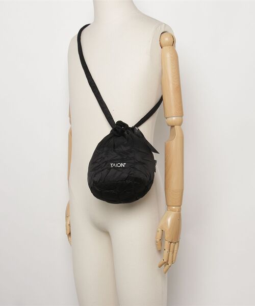 styles（スタイルス）の「TAION BASIC DRAW STRING DOWN BAG-S TAION-DST01-S（ショルダーバッグ・メンズ・ブラック・ONE SIZE）」の5枚目の写真