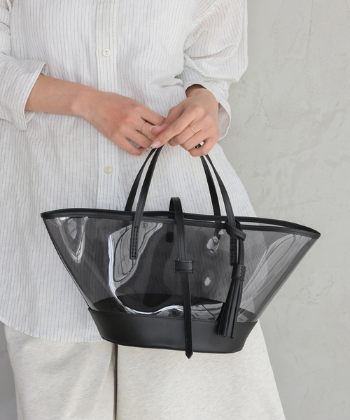 The Bagmati（ザバグマティ）の「BAGMATI/バグマティ SLOBE別注 レザーコンビバッグ BK24-SS23（ハンドバッグ・レディース・ブラック・FREE）」の2枚目の写真