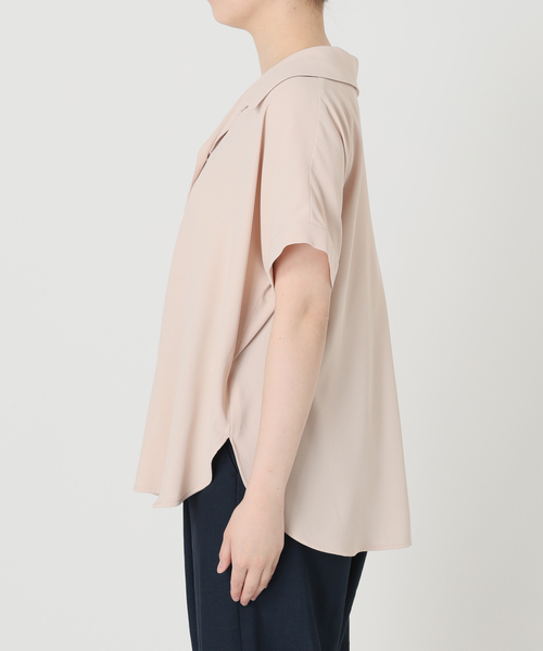 La TOTALITE（ラトータリテ）の「【洗える】スキッパーカラーフレンチシャツ（シャツ/ブラウス・レディース・ホワイト/ネイビー/バーガンディー・FREE）」の11枚目の写真