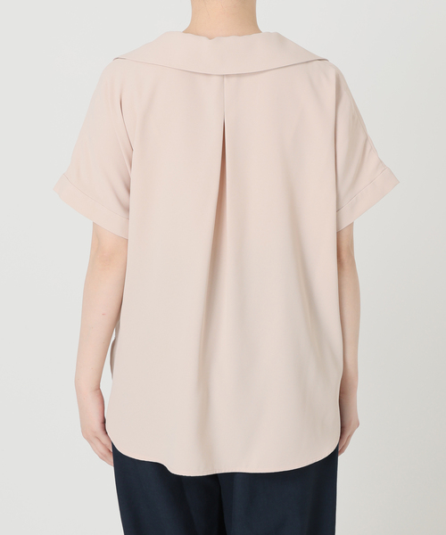 La TOTALITE（ラトータリテ）の「【洗える】スキッパーカラーフレンチシャツ（シャツ/ブラウス・レディース・ホワイト/ネイビー/バーガンディー・FREE）」の12枚目の写真