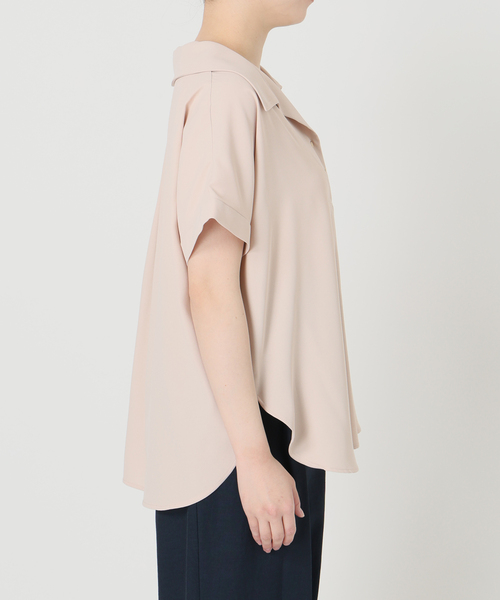 La TOTALITE（ラトータリテ）の「【洗える】スキッパーカラーフレンチシャツ（シャツ/ブラウス・レディース・ホワイト/ネイビー/バーガンディー・FREE）」の13枚目の写真