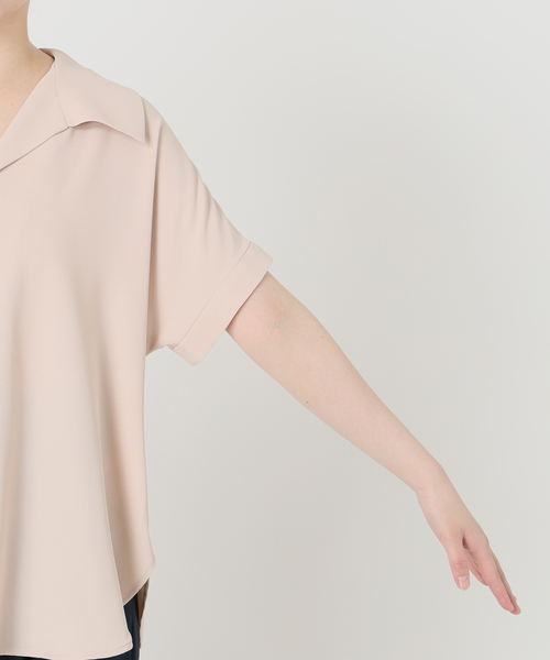 La TOTALITE（ラトータリテ）の「【洗える】スキッパーカラーフレンチシャツ（シャツ/ブラウス・レディース・ホワイト/ネイビー/バーガンディー・FREE）」の14枚目の写真