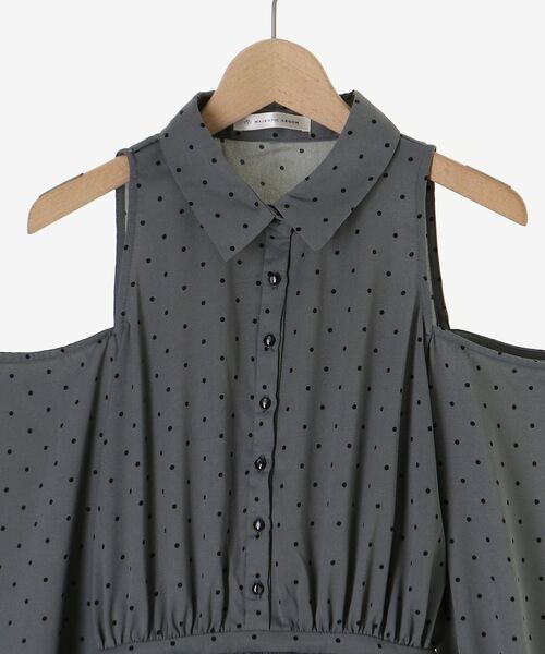 MAJESTIC LEGON（マジェスティックレゴン）の「肩あきリボンタイセットミニワンピ（ワンピース・レディース・グレー系その他/ホワイト系その他2・MEDIUM）」の13枚目の写真