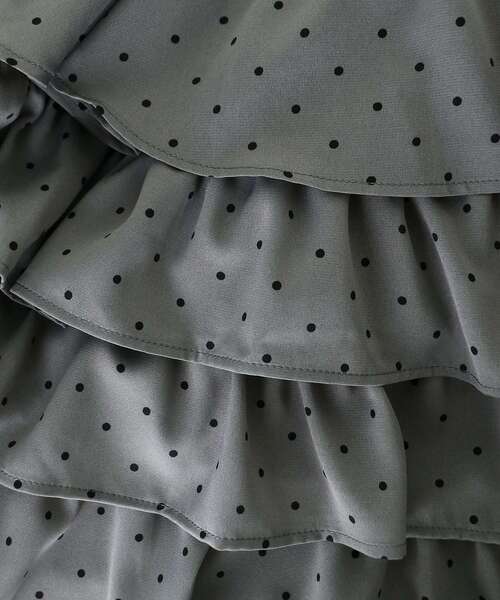 MAJESTIC LEGON（マジェスティックレゴン）の「肩あきリボンタイセットミニワンピ（ワンピース・レディース・グレー系その他/ホワイト系その他2・MEDIUM）」の8枚目の写真