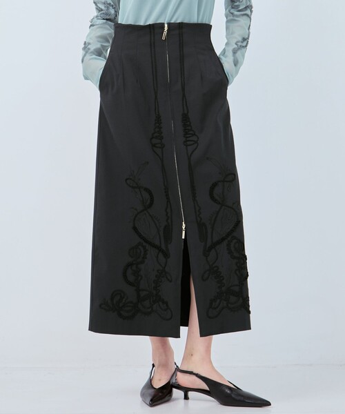 スカート MURRAL Morpho embroidery skirt (Black) MURRAL/ミューラル】別注Cucurbita embroidered skirt/ククビタエン