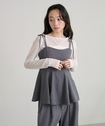 apres jour clair | 【セットアップ可能】【apres jour clair】2way肩リボンキャミチュニック(その他トップス)