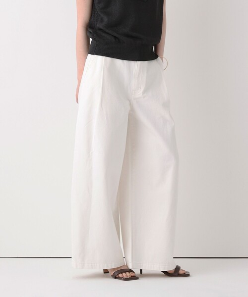 allureville(アルアバイル)の「ホワイトデニムワイドレッグパンツ(デニムパンツ・レディース・オフホワイト・2/1)」の9枚目の写真
