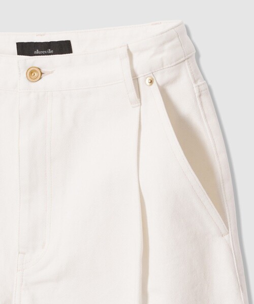 allureville(アルアバイル)の「ホワイトデニムワイドレッグパンツ(デニムパンツ・レディース・オフホワイト・2/1)」の3枚目の写真