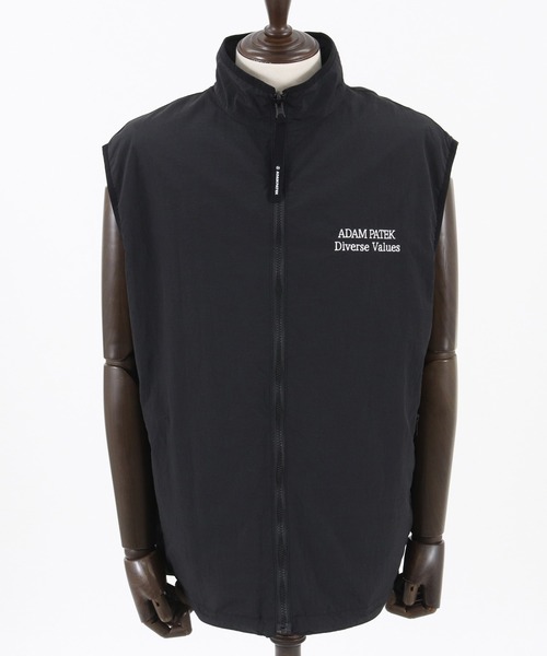 ADAM PATEK(アダムパテック)の「【ADAMPATEK/アダムパテック】light nylon reversible vest/ライトナイロンリバーシブルベスト(ベスト・メンズ・ブラック×グレー・1)」の1枚目の写真