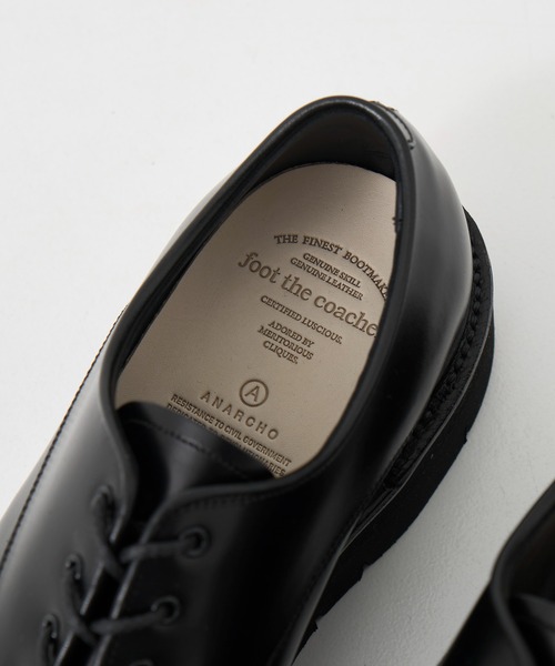 foot the coacher（フットザコーチャー）の「【foot the coacher / フットザコーチャー】HARDER(GLOXI CUT SOLE)（ドレスシューズ・メンズ・ブラック・9h/8h/7h）」の3枚目の写真