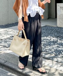 NOLLEY’S | ウォッシャブルラップ風ワイドパンツ(その他パンツ)