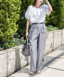NOLLEY'S（ノーリーズ）の「ウォッシャブルラップ風ワイドパンツ（その他パンツ）」