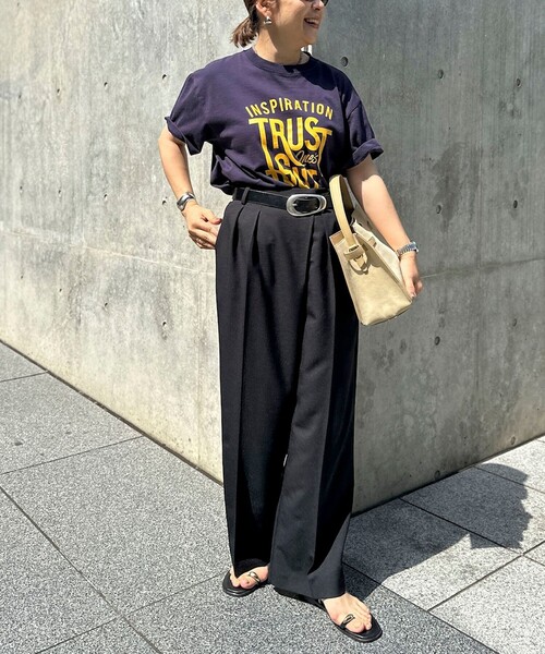 NOLLEY’S(ノーリーズ)の「ウォッシャブルラップ風ワイドパンツ(その他パンツ・レディース・オリーブ/オフホワイト/インディゴブルー/ブラック/グレー/キャメル・36/34/38)」の10枚目の写真