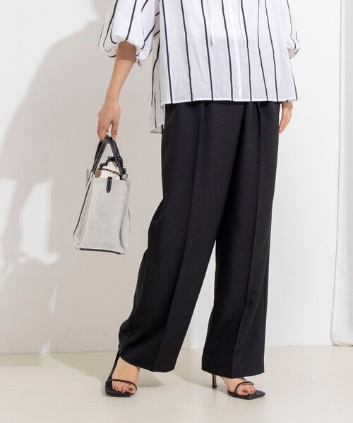 NOLLEY’S(ノーリーズ)の「ウォッシャブルラップ風ワイドパンツ(その他パンツ・レディース・オリーブ/オフホワイト/インディゴブルー/ブラック/グレー/キャメル・36/34/38)」の15枚目の写真