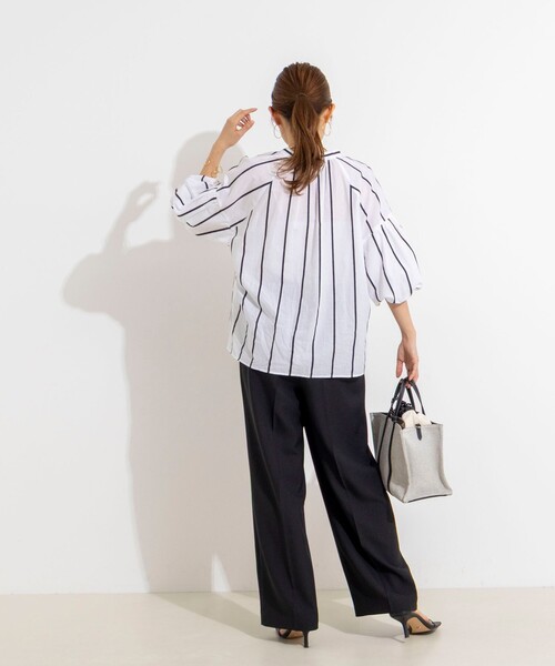 NOLLEY’S(ノーリーズ)の「ウォッシャブルラップ風ワイドパンツ(その他パンツ・レディース・オリーブ/オフホワイト/インディゴブルー/ブラック/グレー/キャメル・36/34/38)」の18枚目の写真