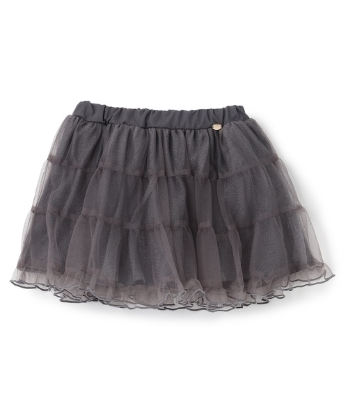 petit main（プティマイン）の「チュールスカート（スカート・キッズ・ライトピンク/チャコール/オフホワイト・100cm/130cm/110cm/120cm/80ｃｍ/90cm）」の3枚目の写真