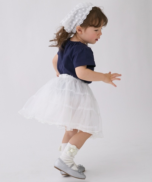 petit main（プティマイン）の「チュールスカート（スカート・キッズ・ライトピンク/チャコール/オフホワイト・100cm/130cm/110cm/120cm/80ｃｍ/90cm）」の16枚目の写真